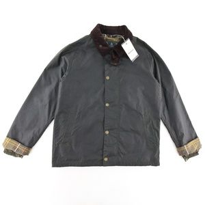 Barbour Heskin Waxed Cotton Jacket Olive Tartan